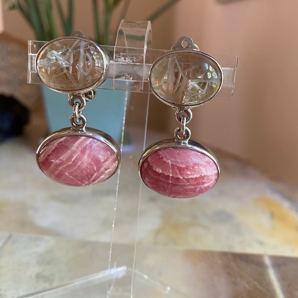 Vintage sterling silver dangle earrings.